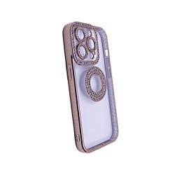 Soft Silicone Case with Diamond Design for Apple iPhone 14 Pro Max Gold Soft Silicone Case with Diamond Design for Apple iPhone 14 Pro Max Gold